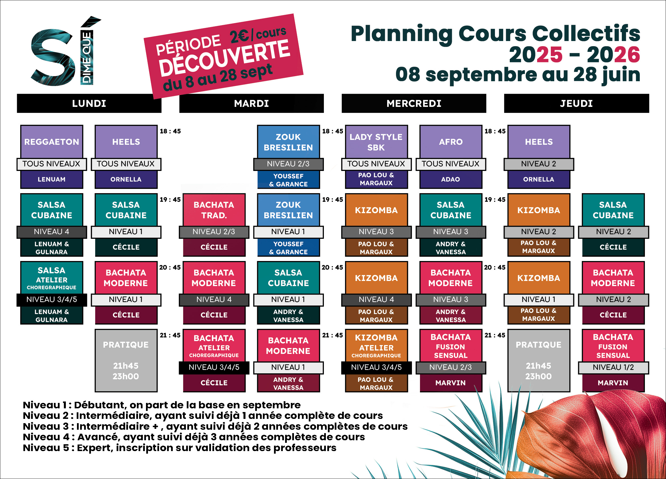 Planning Rentrée 2025